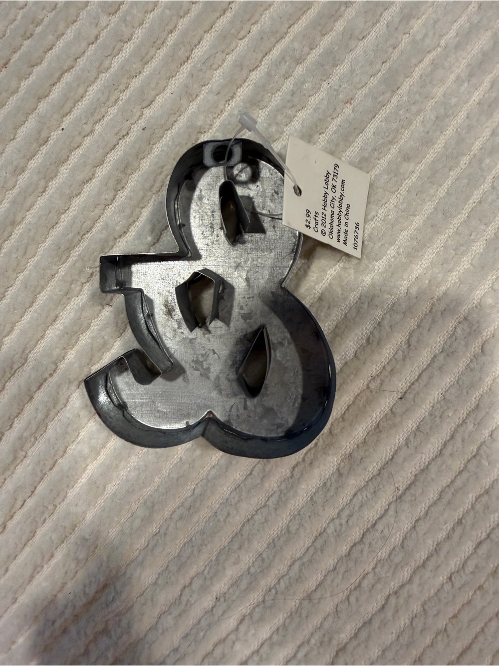 Galvanized Metal Ampersand Sign Tabletop Farmhouse Decor-Hobby Lobby NWT - Picture 5 of 5